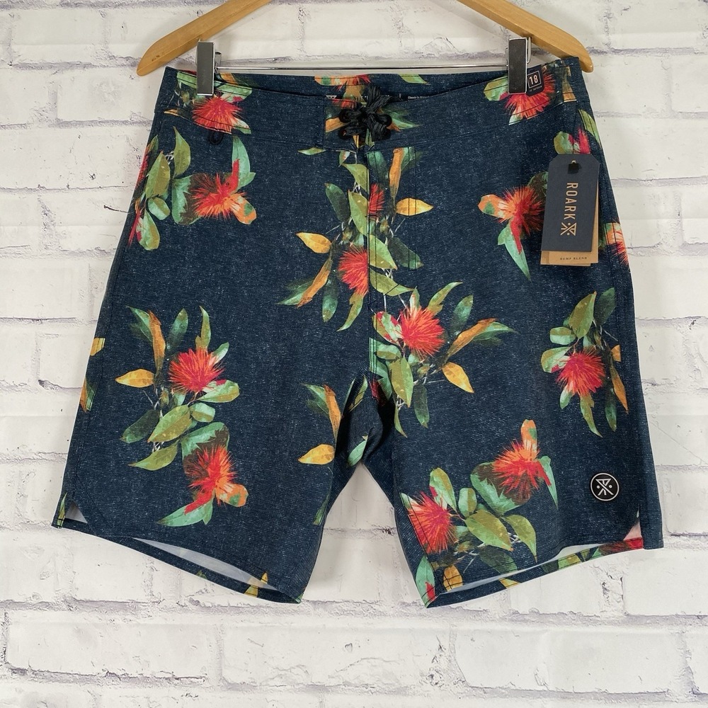 Roark Shorts Men's Size 34 The Passage 8" Inseam Boardshorts Hybrid Floral NWT
